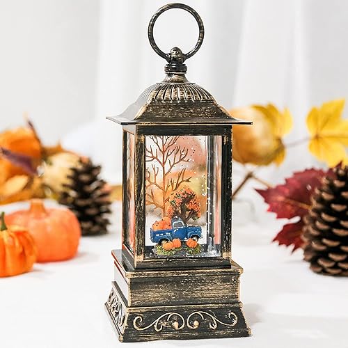 Miniatura 45 de Linterna musical de globo de nieve de Navidad, linterna giratoria brillante de 12 pulgadas con temporizador de 6 horas, alimentado por USB