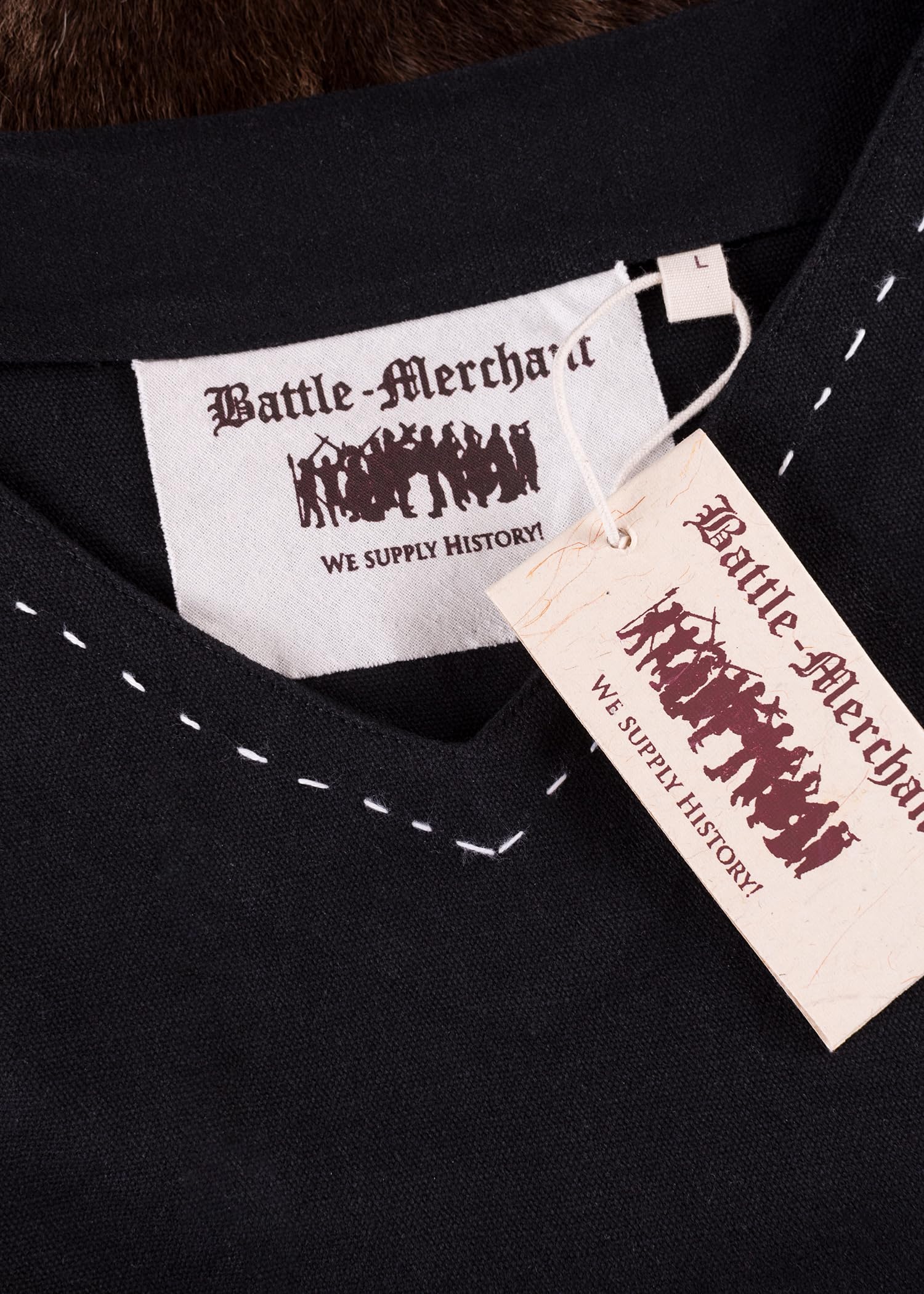 Battle-Merchant Wikinger Tunika Askur, Herren | Mittelalter, langarm Hemd, Baumwolle, für Reenactment, LARP & Fantasy Cosplay