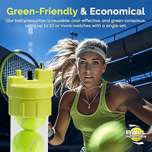 Miniatura 8 de Presurizador de pelota de tenis convierte el contenedor de pelota de tenis compatible en un presurizador de pelota de 30 psi y prolonga la vida útil