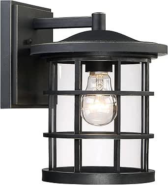 Quoizel Asheville 10.5" Marine-Grade Wall Sconce, Oil-Rubbed Bronze, Dimmable, Coastal Wet Rated