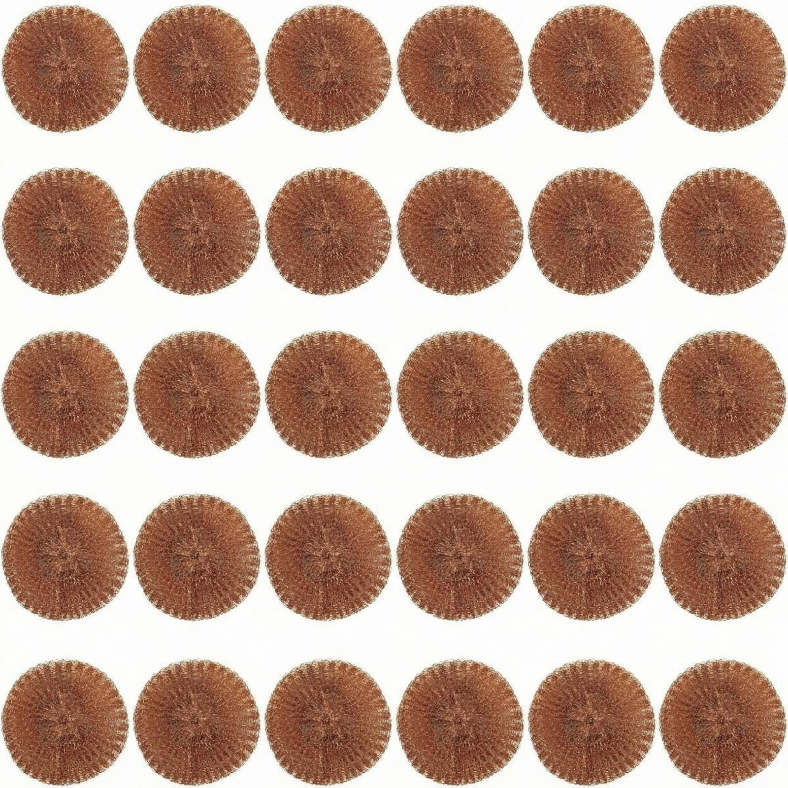 Baderke 30 Pcs Copper Coated Scouring Pad for Dishes Pots Pans and Ovens Easy Scouring for Tough Kitchen Cleaning