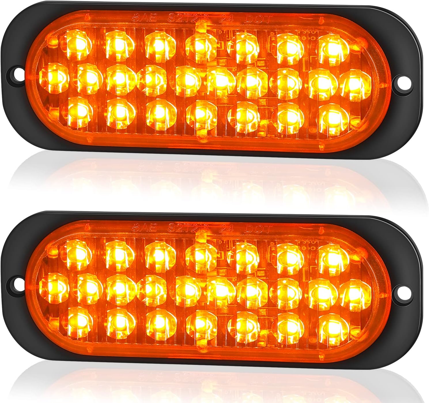 LINKITOM Oval Aluminum Housing Ultra Slim Trailer Lights