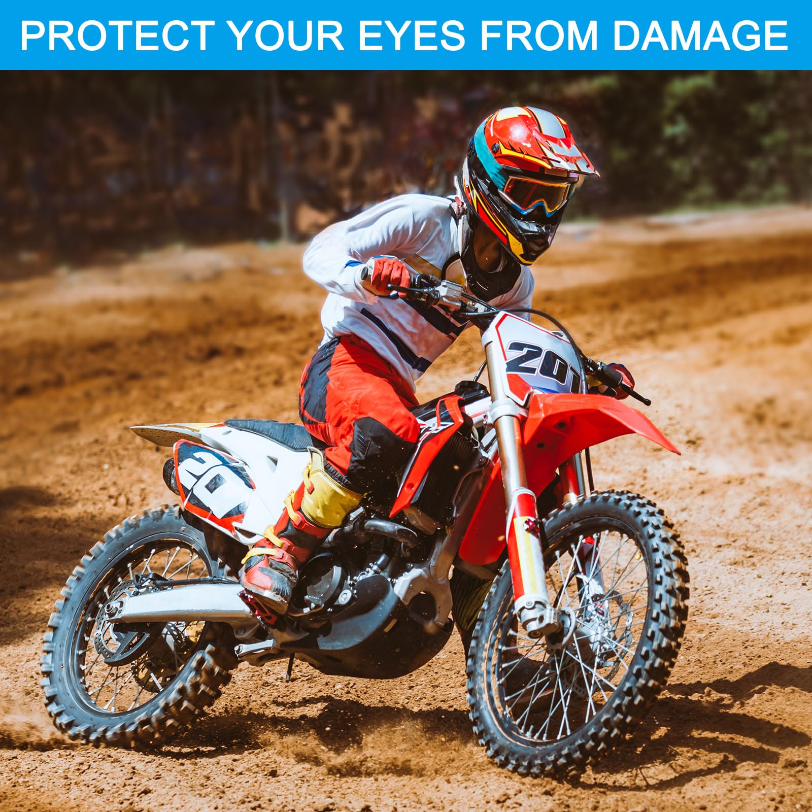 PATIKIL Lunettes de moto tout-terrain, lunettes de moto, lunettes de ski, lunettes de course coupe-vent pour la plongée dans le ciel, la plongée et l'équitation