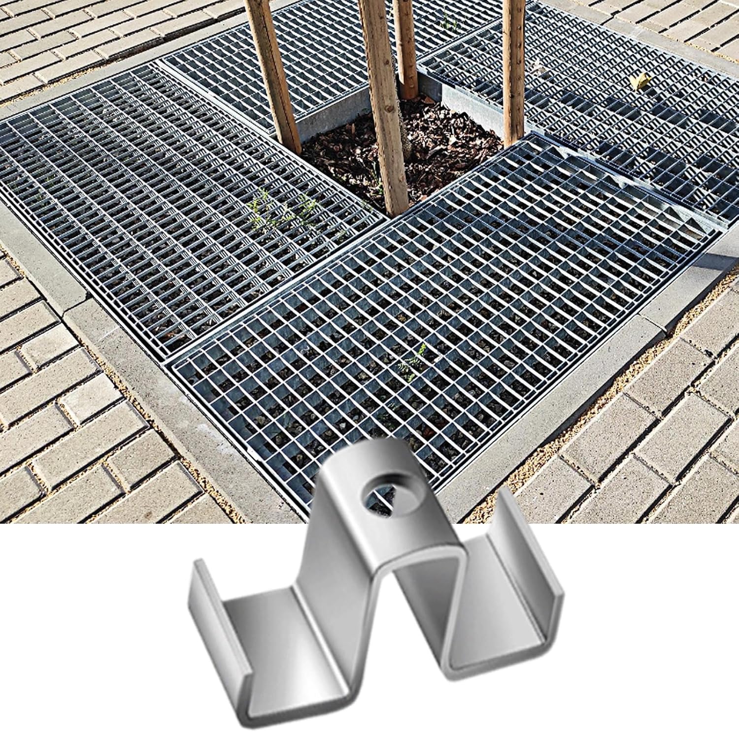 サドルクリップ - 25点 亜鉛メッキ炭素鋼製 グレーティングサドルクリップ,固定用ファスナー 耐風雨クランプ 作業員 技術者 建設