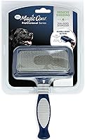 Four Paws 2-in-1 Slicker Brush & Shedding Blade for Dogs Cats - Reduces Shedding, Removes Mats, All Coats, Rubber Handle, 3 Sizes