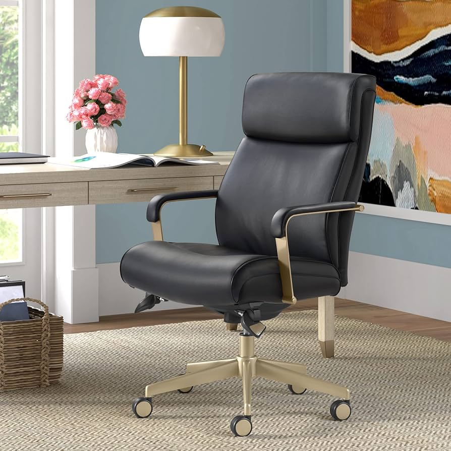 office worker Amazon.com: La-Z-Boy Melrose Ergonomic Bonded Leather Swivel