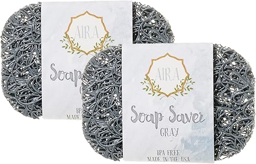 Miniatura 39 de Aira Jabonera - Jabonera y Soporte - Soporte para Ducha y Baño sin BPA - Drena el Agua, Circula el Aire, Extiende la Vida del Jabón - Fácil de Pez