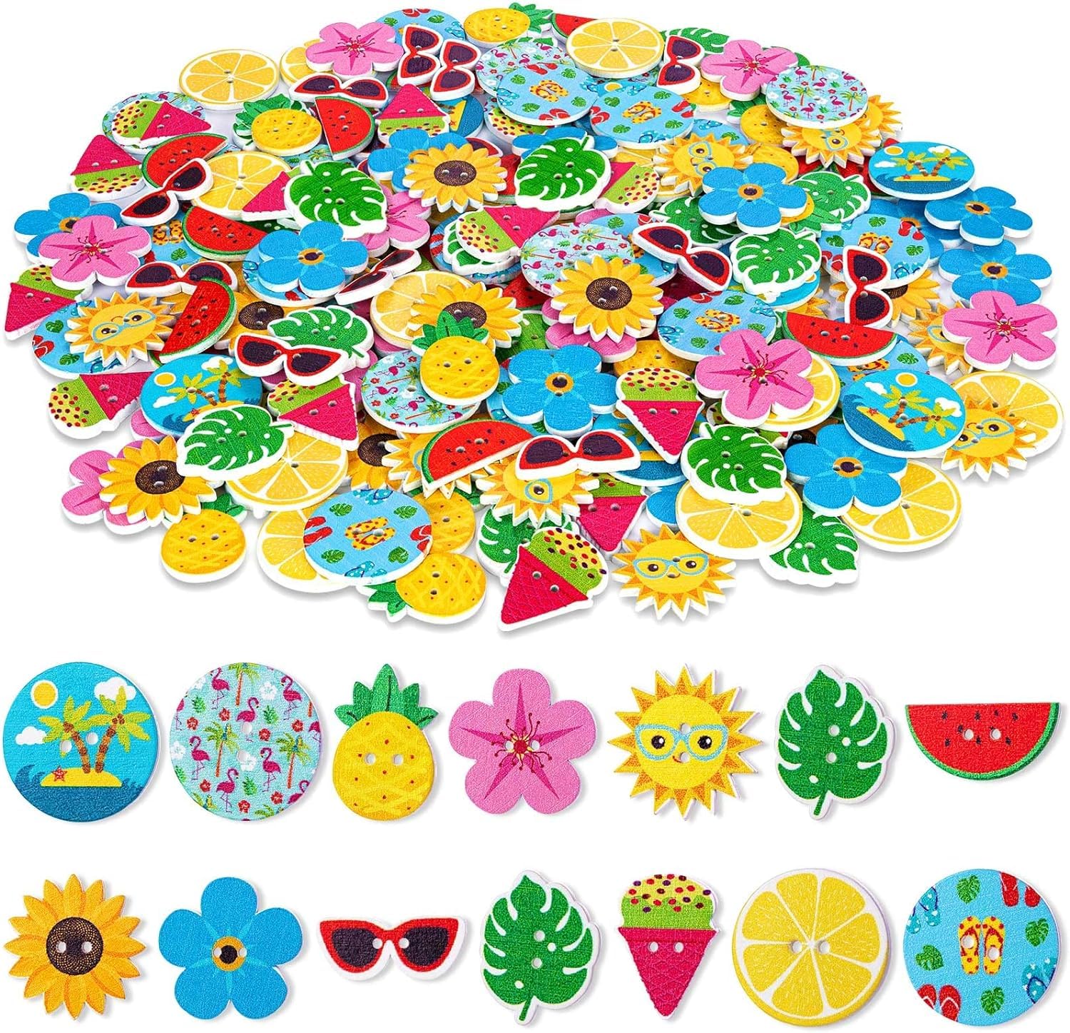Boutons ananas en bois pour personnaliser des vêtements d'enfants et albums de scrapbooking
