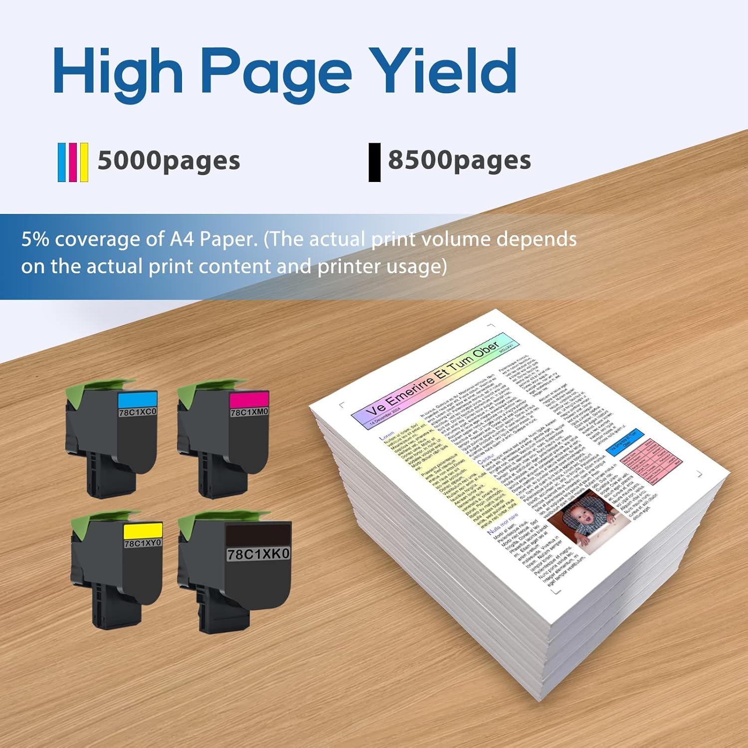 70% оƒƒ Dіѕсоunt RAKUNI Compatible Toner Cartridge Replacement for Lexmark CS421 CS521 CX421 CX522 CX622 CX625 CS421dn CS521dn CX421adn CX522ade CX622ade CX625ade 78C1XK0 78C1XC0 78C1XM0 78C1XY0 (High Yeild, 4-Pack)