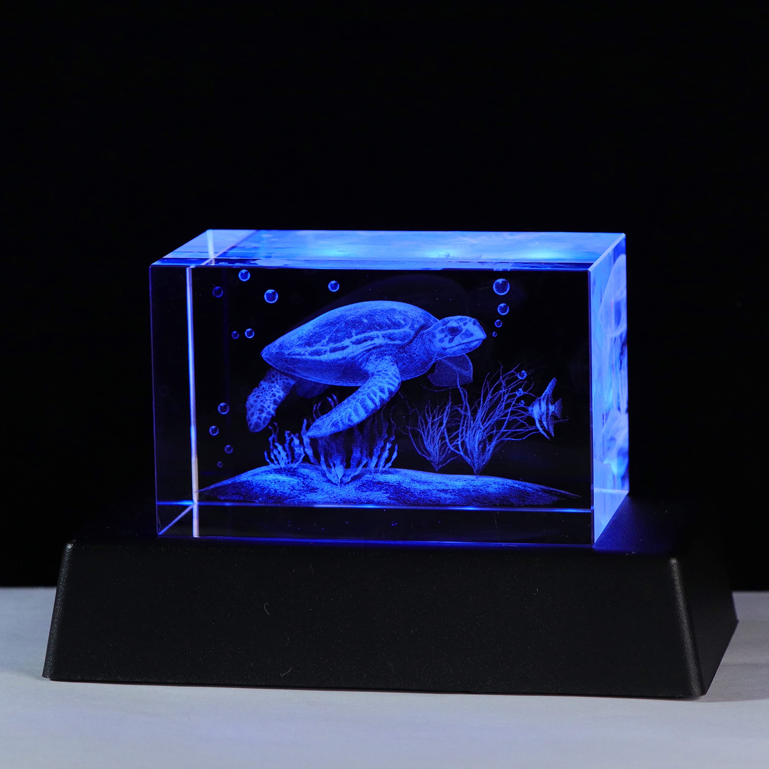 Qianwei 3D Crystals sea Turtle Decor Gifts for Women, Turtle Figurines Stuff Gifts for Turtle Lovers sea Turtle Statue Paperweight Birthday for Best Friend, Keepsake&amp;Paperweight