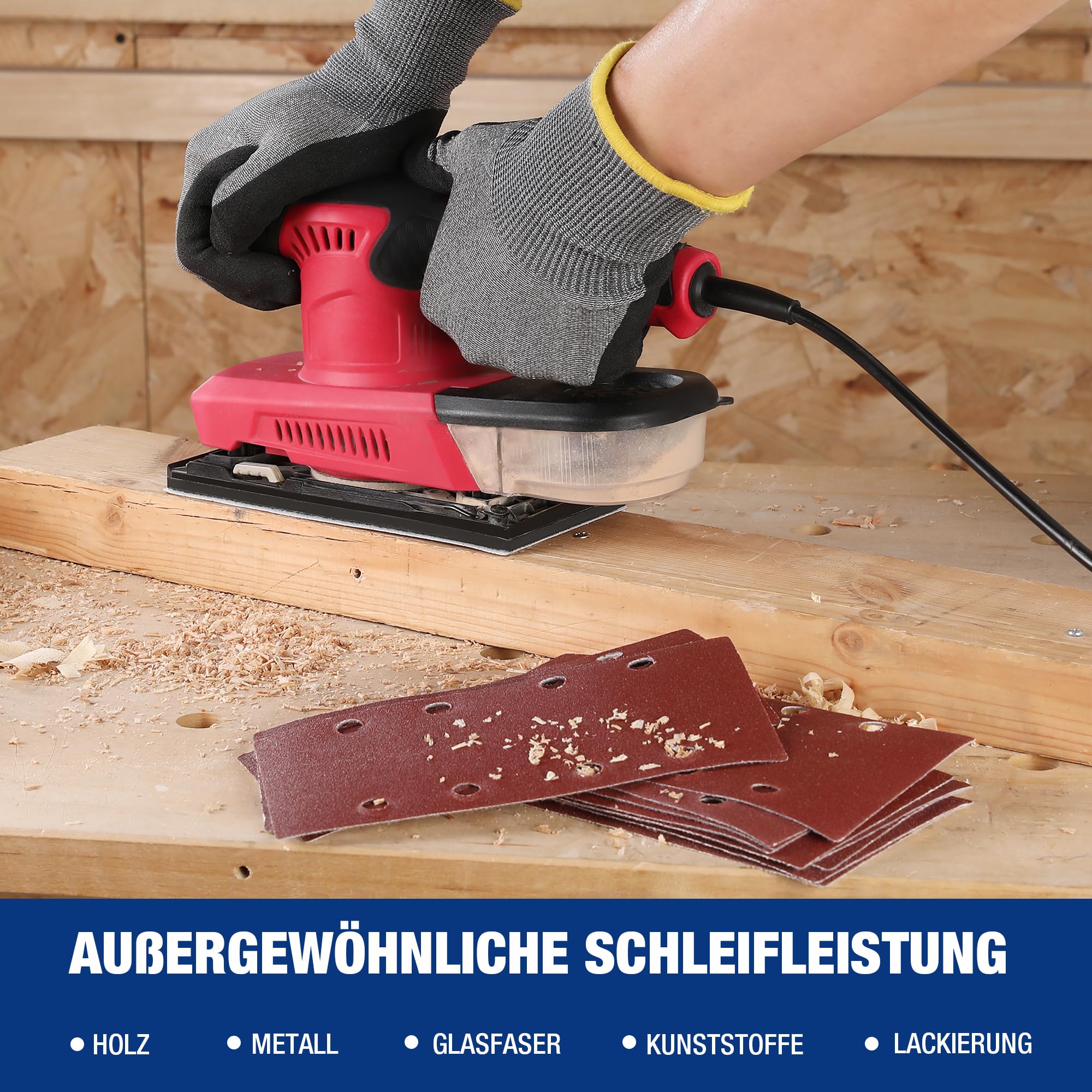 Cabilock Schleifwalzen-Set 80/240 – 2 Kornarten, 6 Mm Schaft, Für Metall & Holz, Fächerschleifer-Design