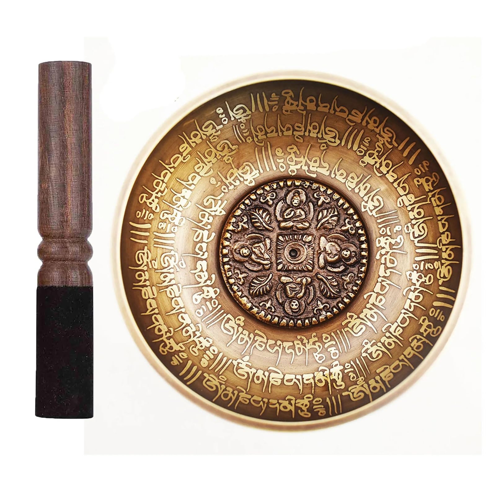 Ręcznie robiony zestaw misy dźwiękowych Budda Mantra Design tybetańska miska do medytacji jogi