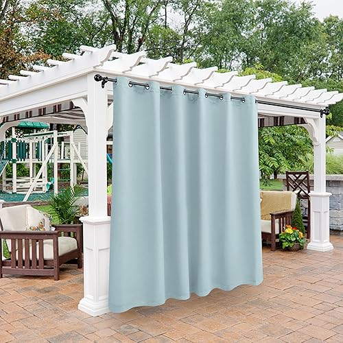 BONZER Cortinas impermeables para patio al aire libre, aislamiento térmico, bloq