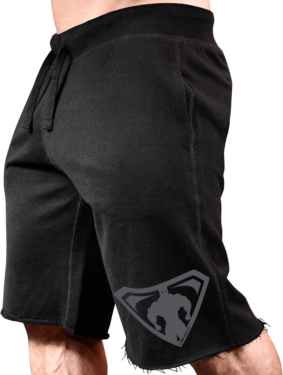 Monsta Clothing Co. Men's Bodybuilding Workout (MuscleSymbol) Gym Sweat Shorts