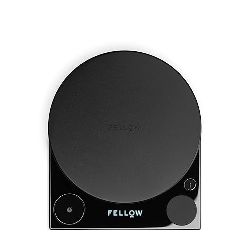 Fellow Tally Pro Precision Coffee Scale – Digital Espresso Scale for Pour Over, Barista, Kitchen & Food, 0.1g Accuracy, OLED Display, Rechargeable, Glass Top – Matte Black