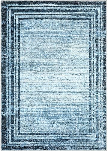 Miniatura 8 de Lahome Modern Bordered Area Rug, Washable Rug 5x7 for Living Room Dining Room Non Skid Soft Abstract Unique Kitchen Playroom Boys Bedroom Nursery