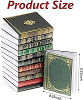 Vista 2 de Skylety 24 piezas de libros en miniatura para casa de muñecas a escala 1:12, libros variados para casa de muñecas en miniatura, accesorios para casa