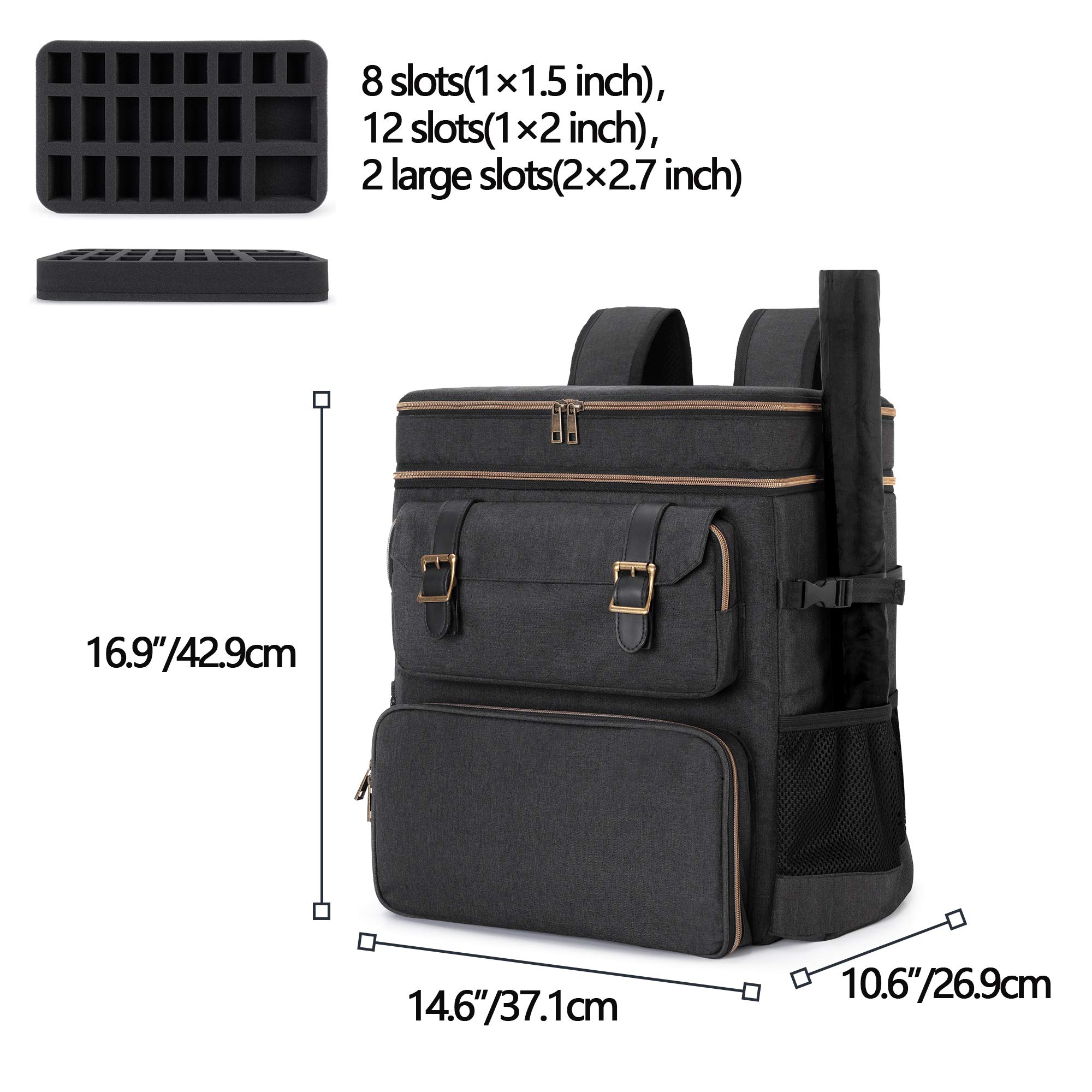 Trunab Rucksack für DND RPG Tabletop Adventurer’s Travel Game, Tasche für Battle Mat, Kompatibel mit Dungeons und Dragons, Geeignet für Handbuch, DM Guide, DND Dice