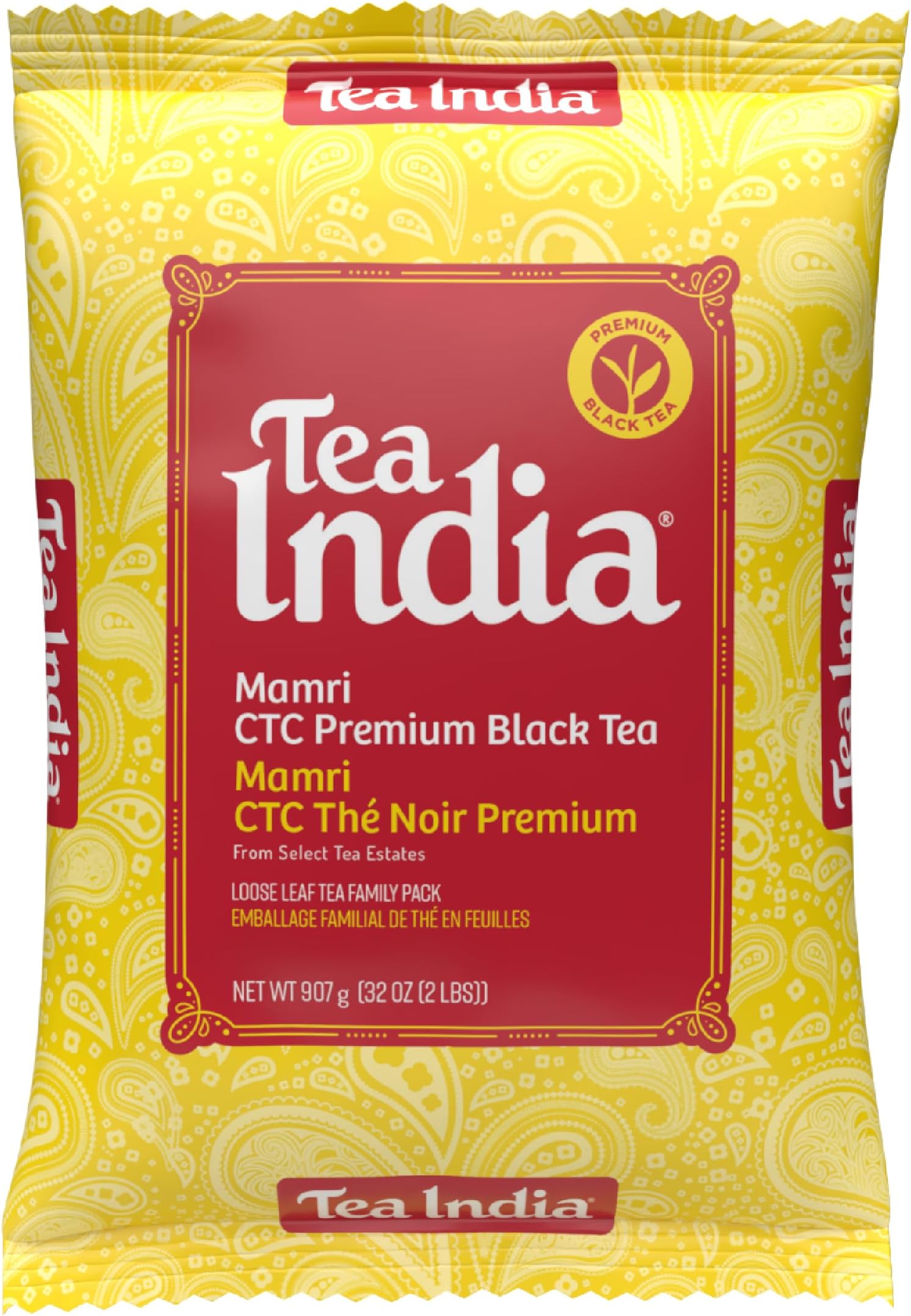 Tea India Assam Black Tea, CTC Loose Leaf, 2 lb