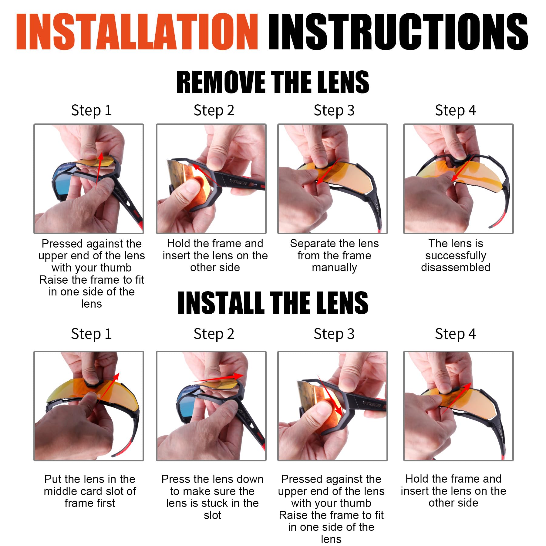 X-TIGER Gafas de Ciclismo con 5 Lentes Intercambiables UV400