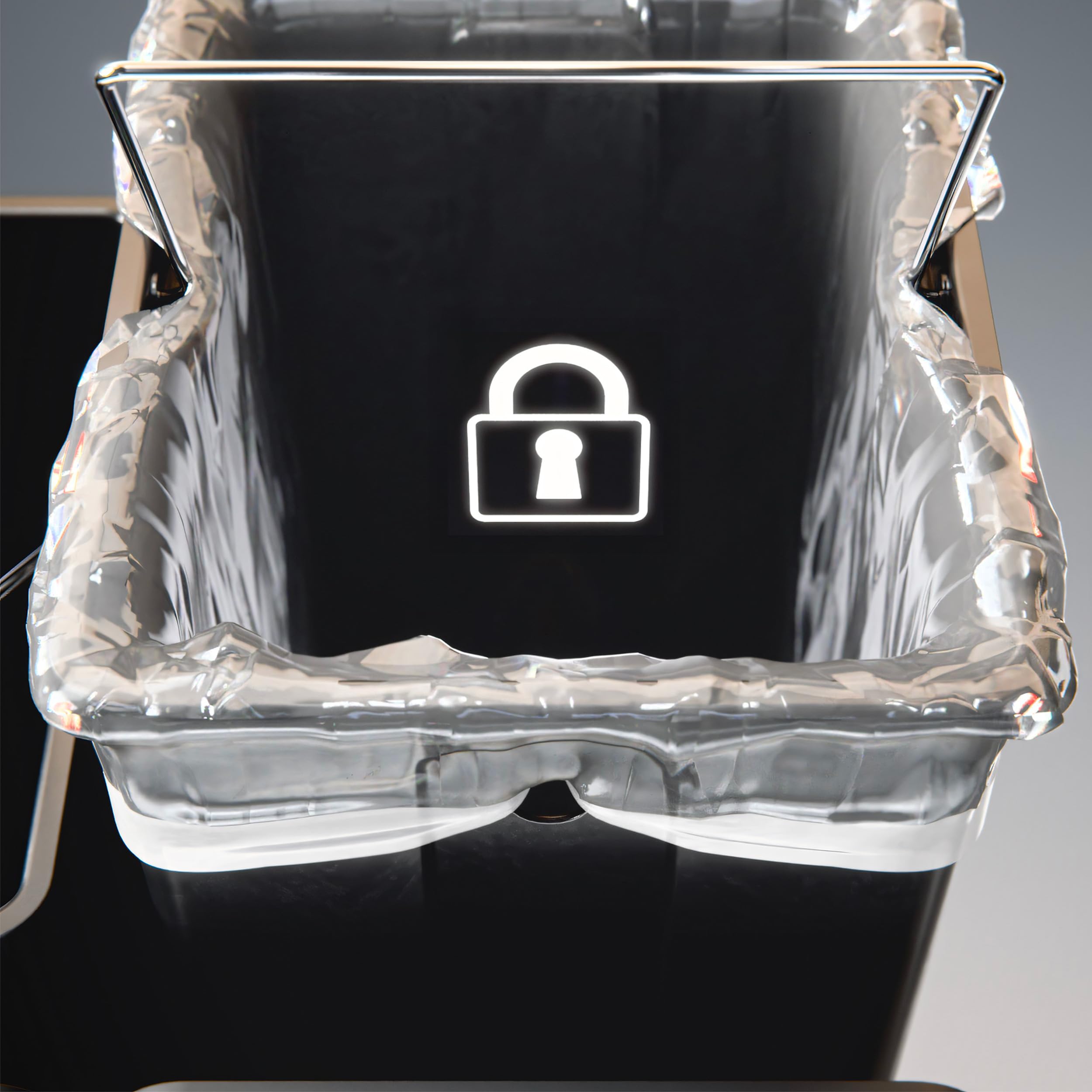 5Five - Poubelle de Tri Sélectif Double Compartiment Ariane - 2x30L en Acier Inoxydable - Seaux amovibles - Large Pédale en Métal, Fermeture Silencieuse, Poignées et Fixation pour Sac Poubelle