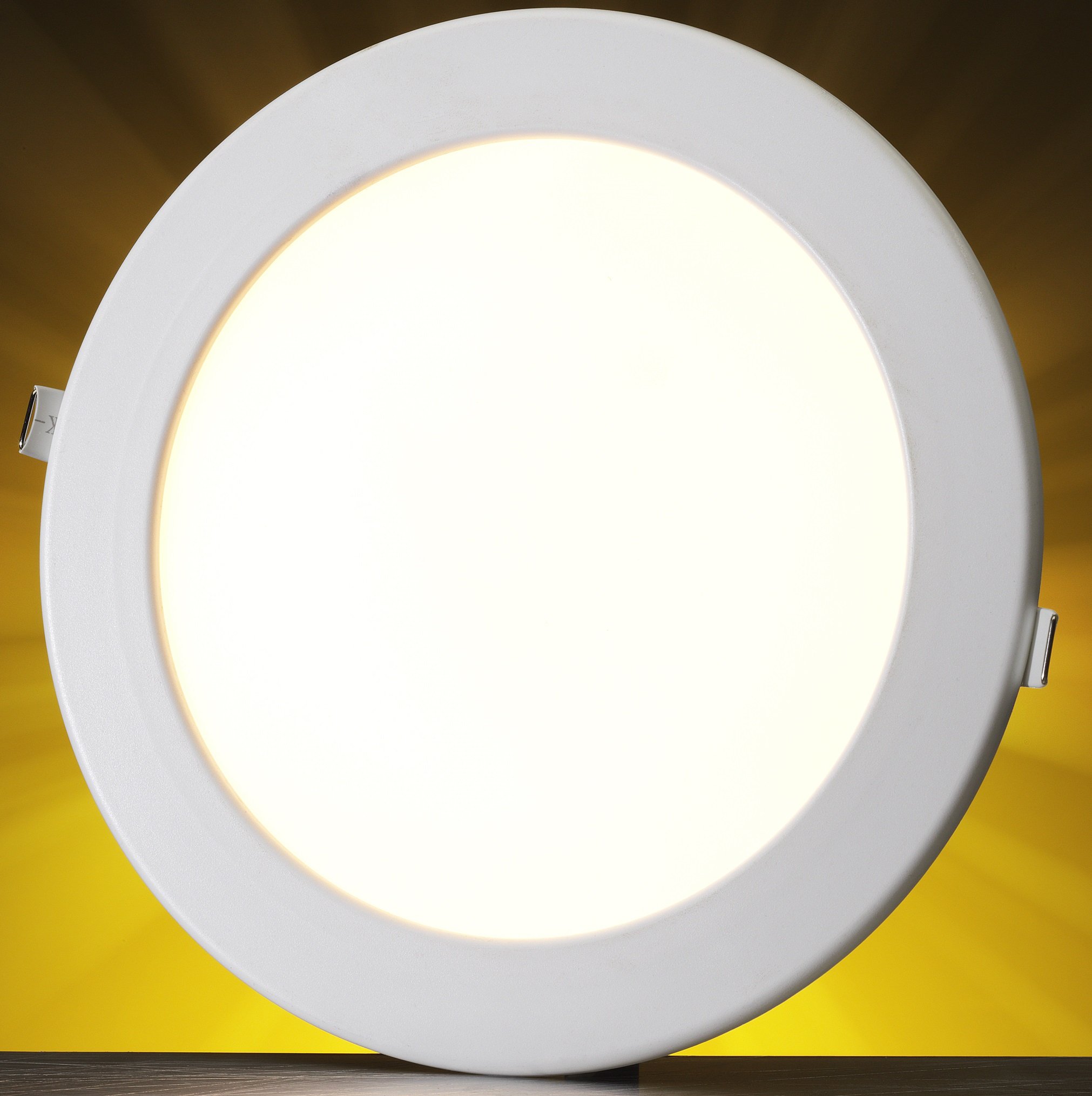 Auraglow12w LED Circle Slim Panel Downlight Office Ceiling Light - Natural White 4000k - 900 Lumens - 62w EQV - 170mm