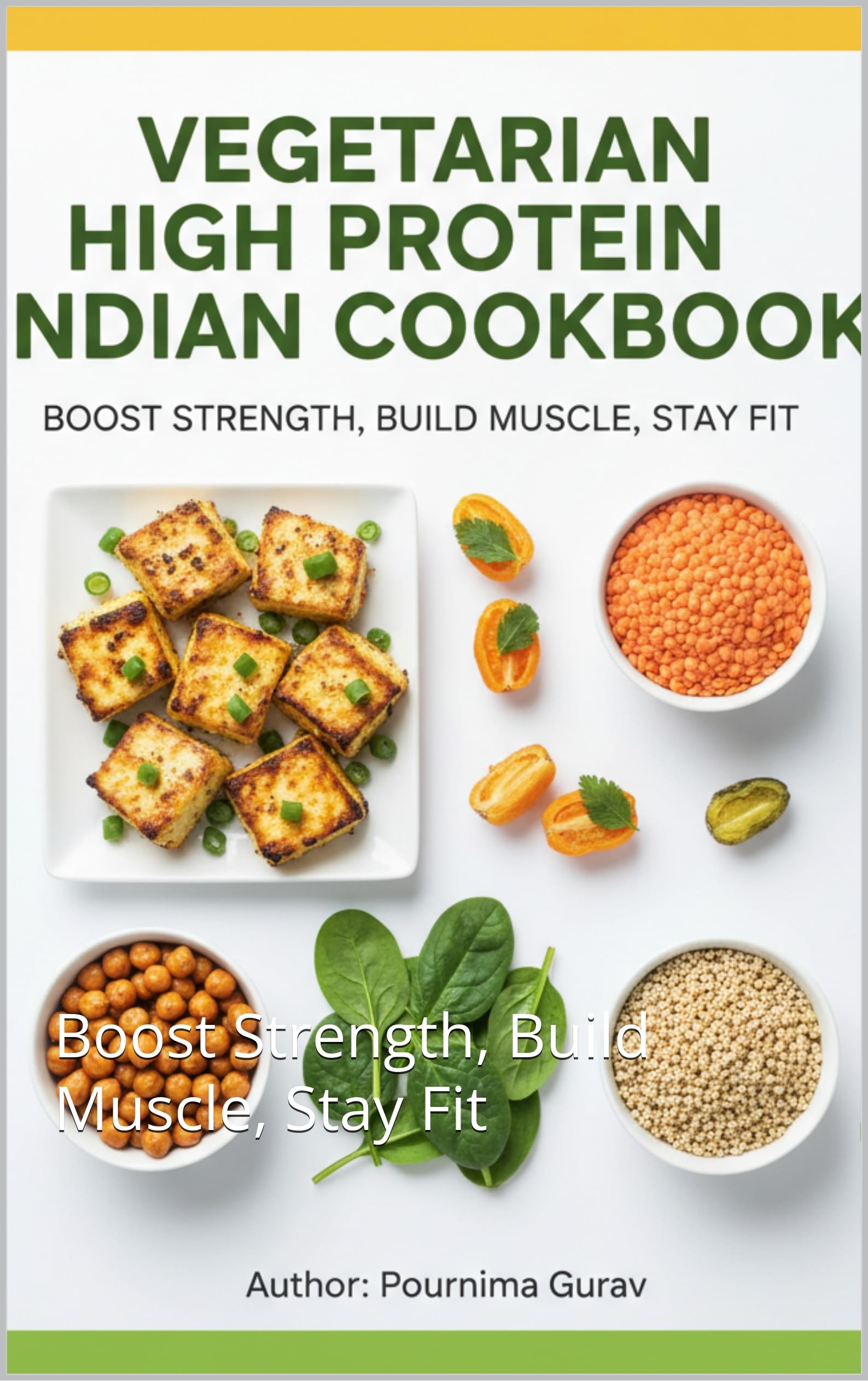 Vegetarian High Protein Indian Cookbook: Boost Strength, Build Muscle, Stay Fit (English Edition)