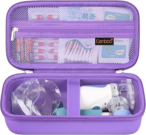 Miniatura 9 de Canboc Estuche de viaje para nebulizador inhalador portátil de mano, nebulizador de compresión para el hogar para adultos y niños, bolsillo de malla