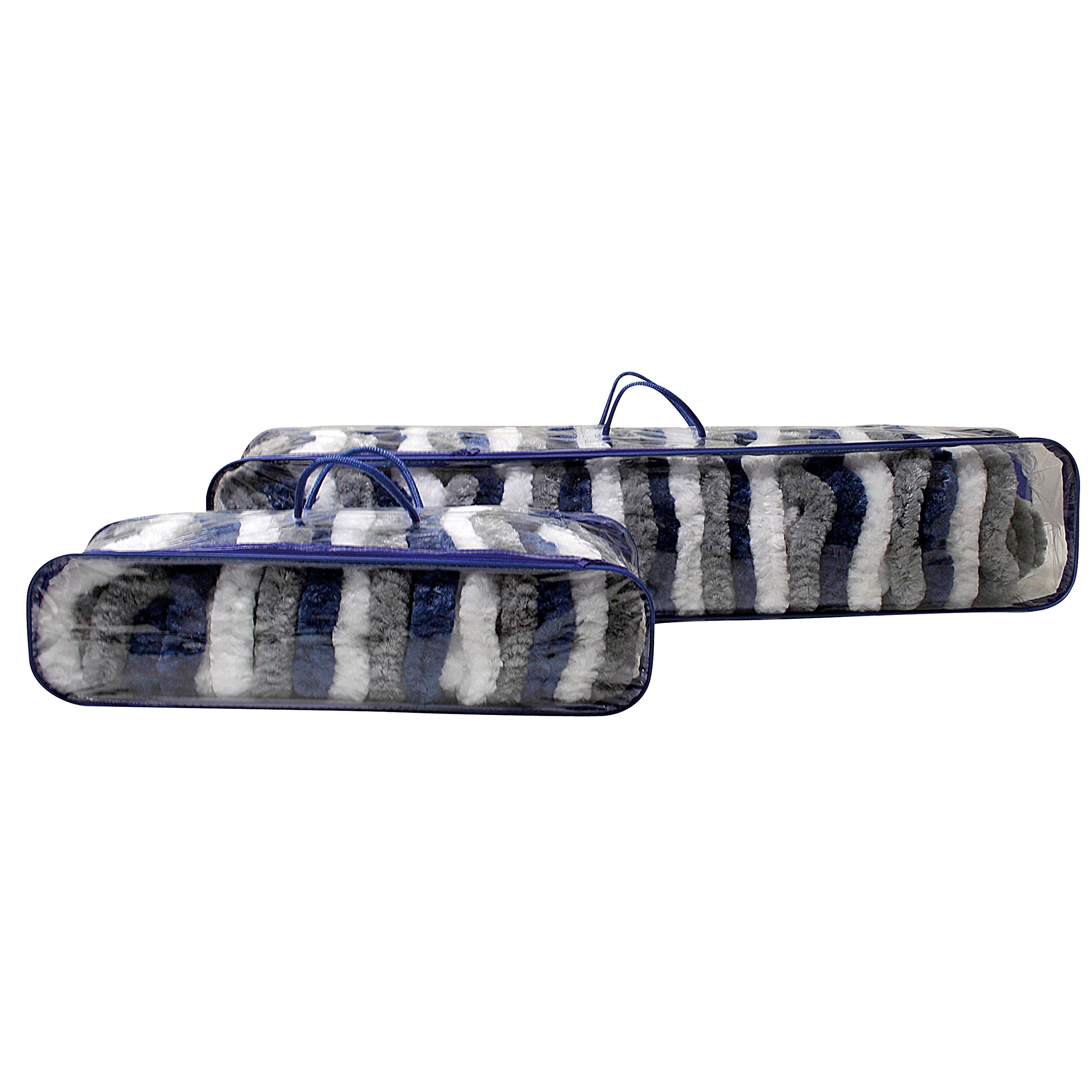 Rideaux de porte chenille : Tricolore Marron / Blanc / Gris 56 x 185 cm
