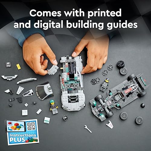 Miniatura 4 de LEGO Speed Champions Mercedes-AMG F1 W12 E, juego de autos de juguete Performance & Project One, kit de construcción de autos modelo Mercedes,