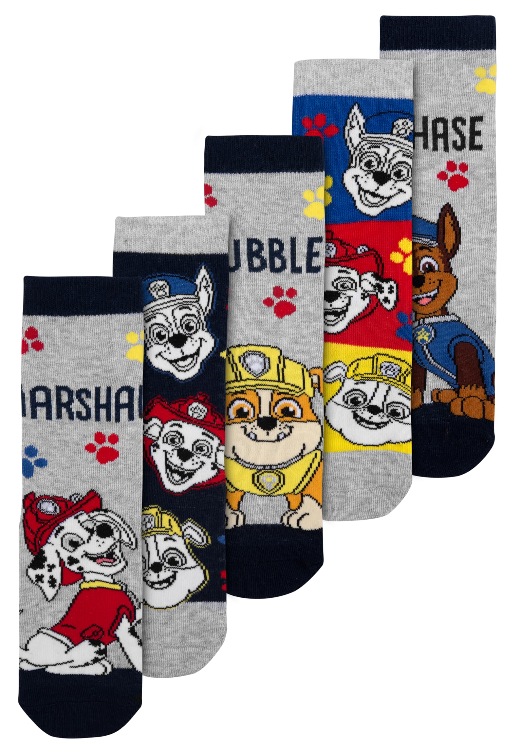 United Labels Boys Multicoloured Paw Patrol Socks For - Children's Trainers Children's Socks (Pack Of 5), 31-34