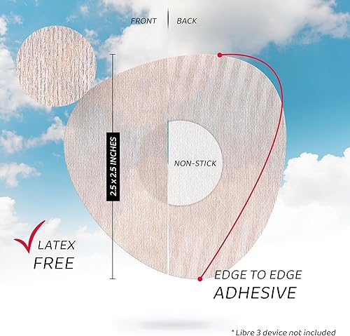 Miniatura 2 de Not Just A Patch Air Libre - 3 cubiertas para sensores (paquete de 20)  Parches adhesivos delgados, fuertes y ligeros con adhesión de 14 días,