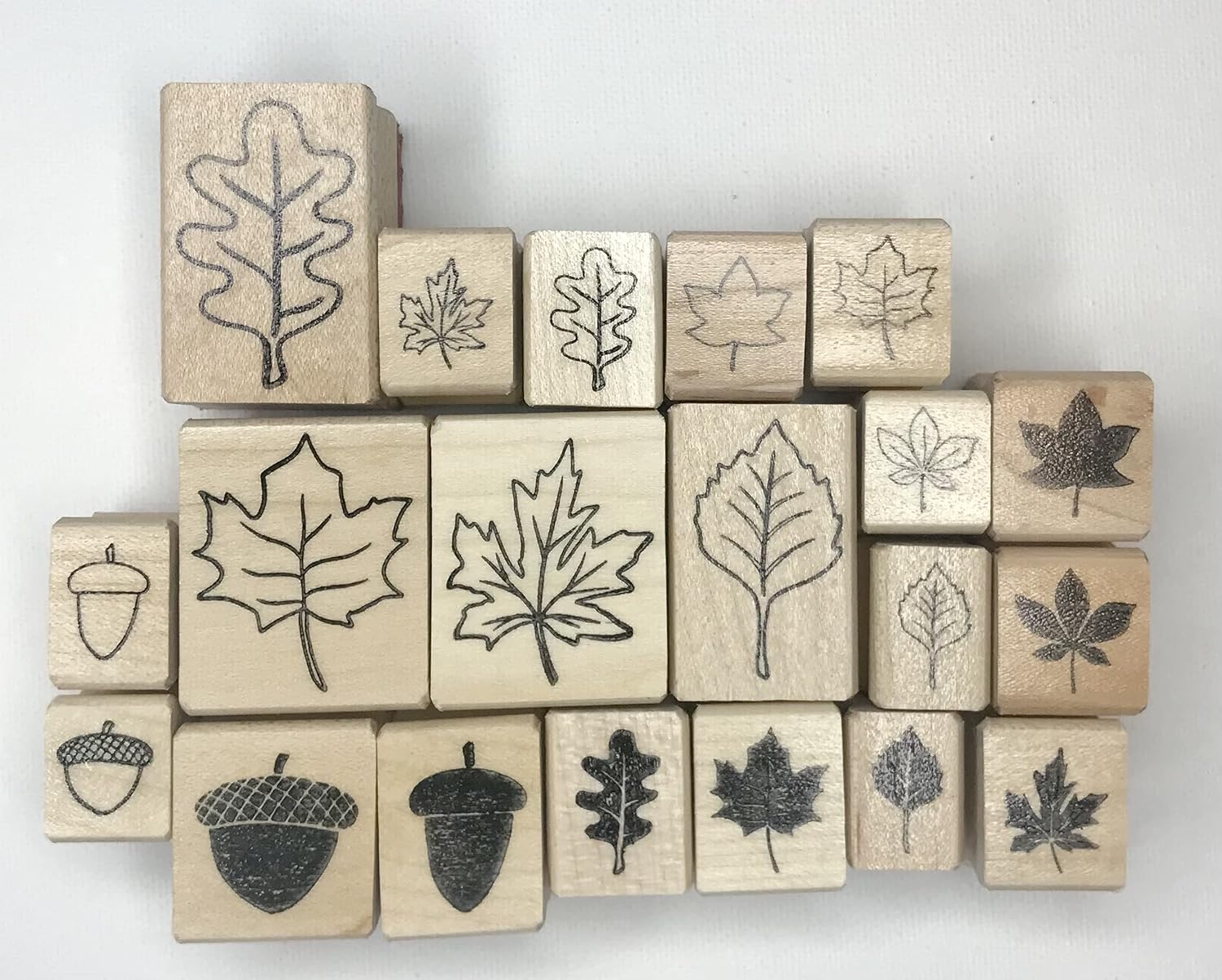 Leaf and Acorn Rubber Stamps, Fall Rubber Stamps