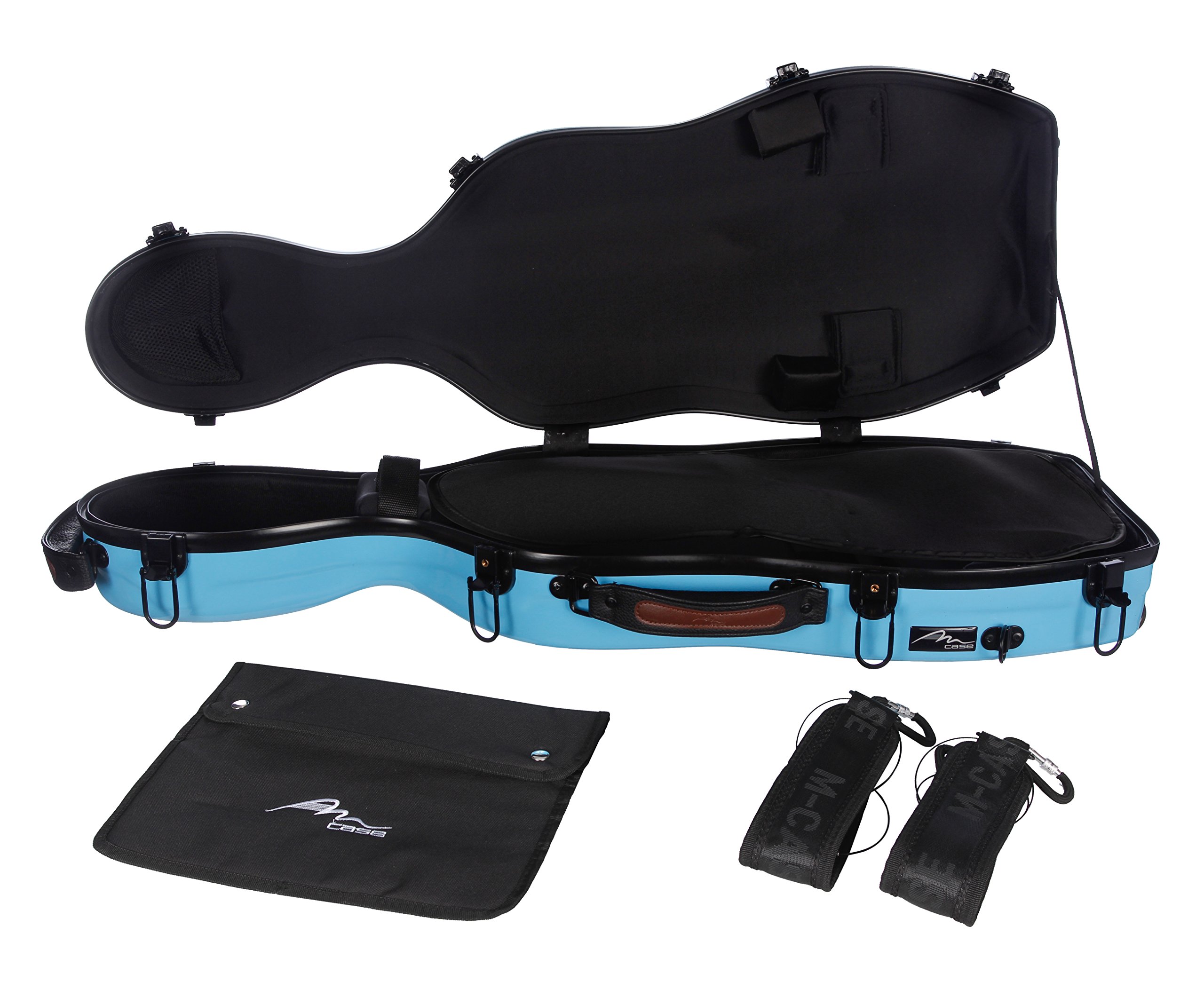 M-Case Custodia per Viola Fiberglass 38-43 Ultra Light cielo blu borsa musicale