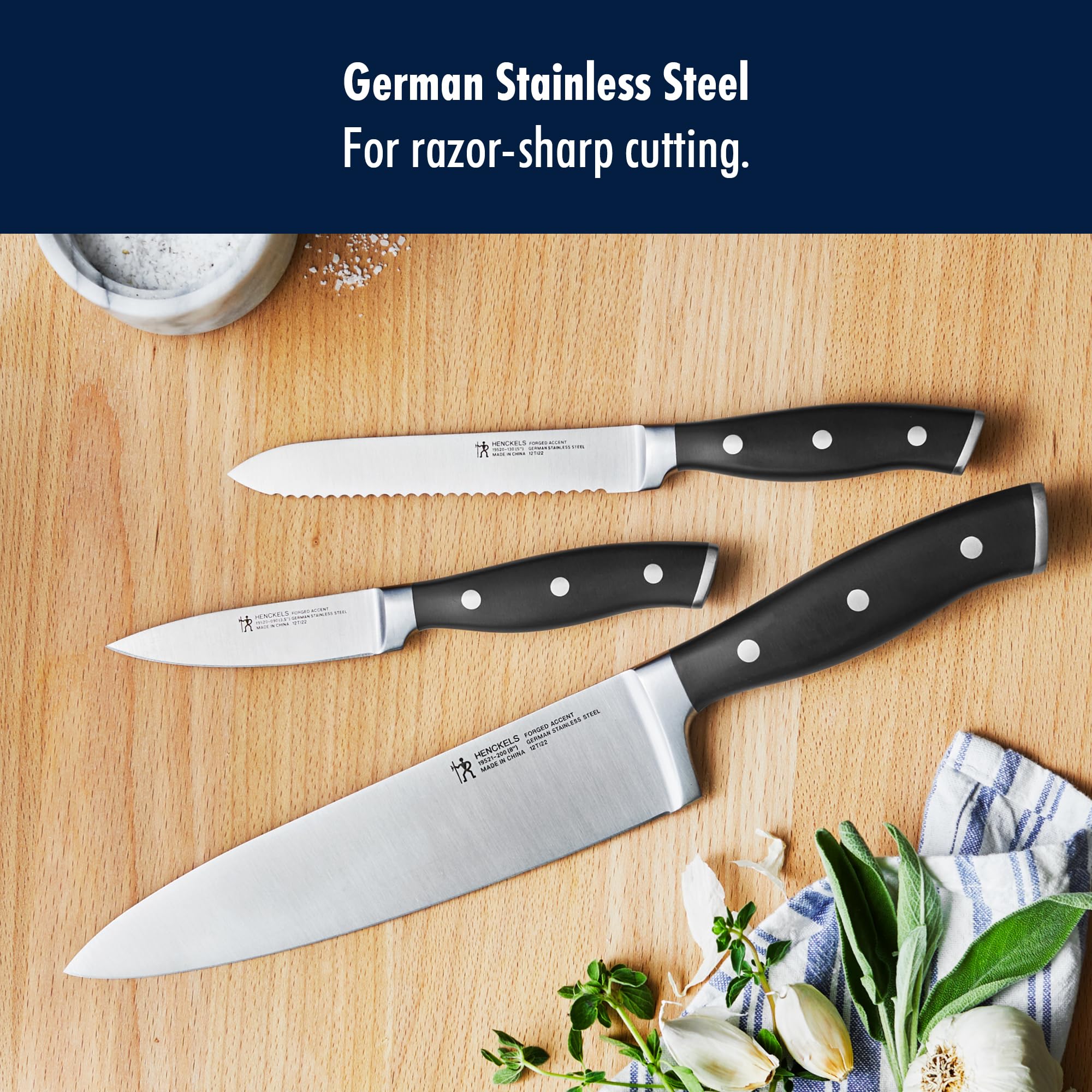 HENCKELS Forged Accent Razor-Sharp 8-inch Chef's Knife, Black, German Engineered Informed by 100+ Years of Mastery — Amazon image 6