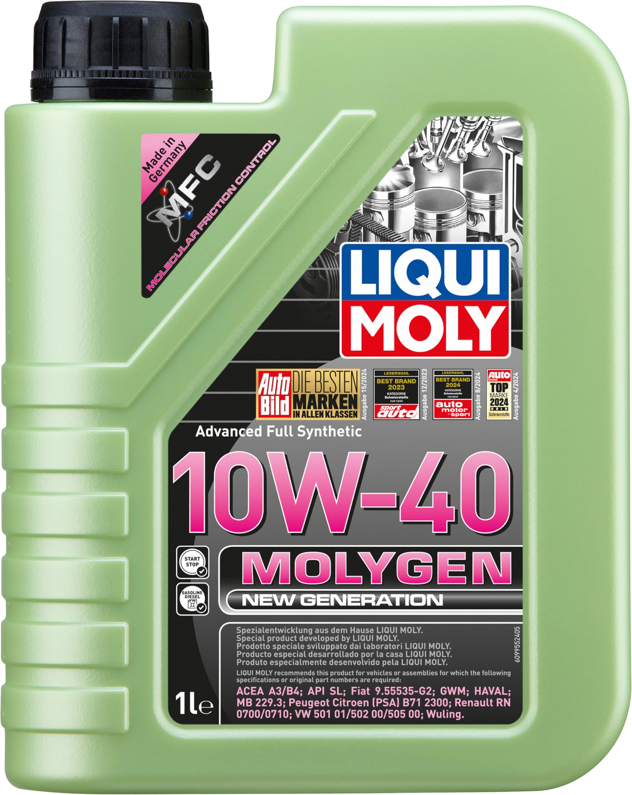 Liqui Moly Molygen New Generation 10W-40 1 Litre Otomotiv Bakım Ürünü