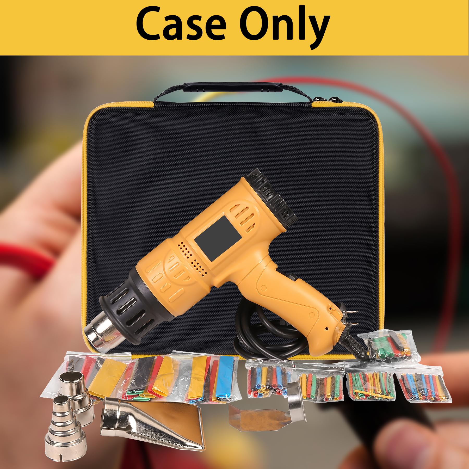 Aenllosi Hard Carrying Case Replacement for SEEKONE Heat Gun 1800W Heavy Duty Hot Air Gun Kit Variable Temperature — view 6