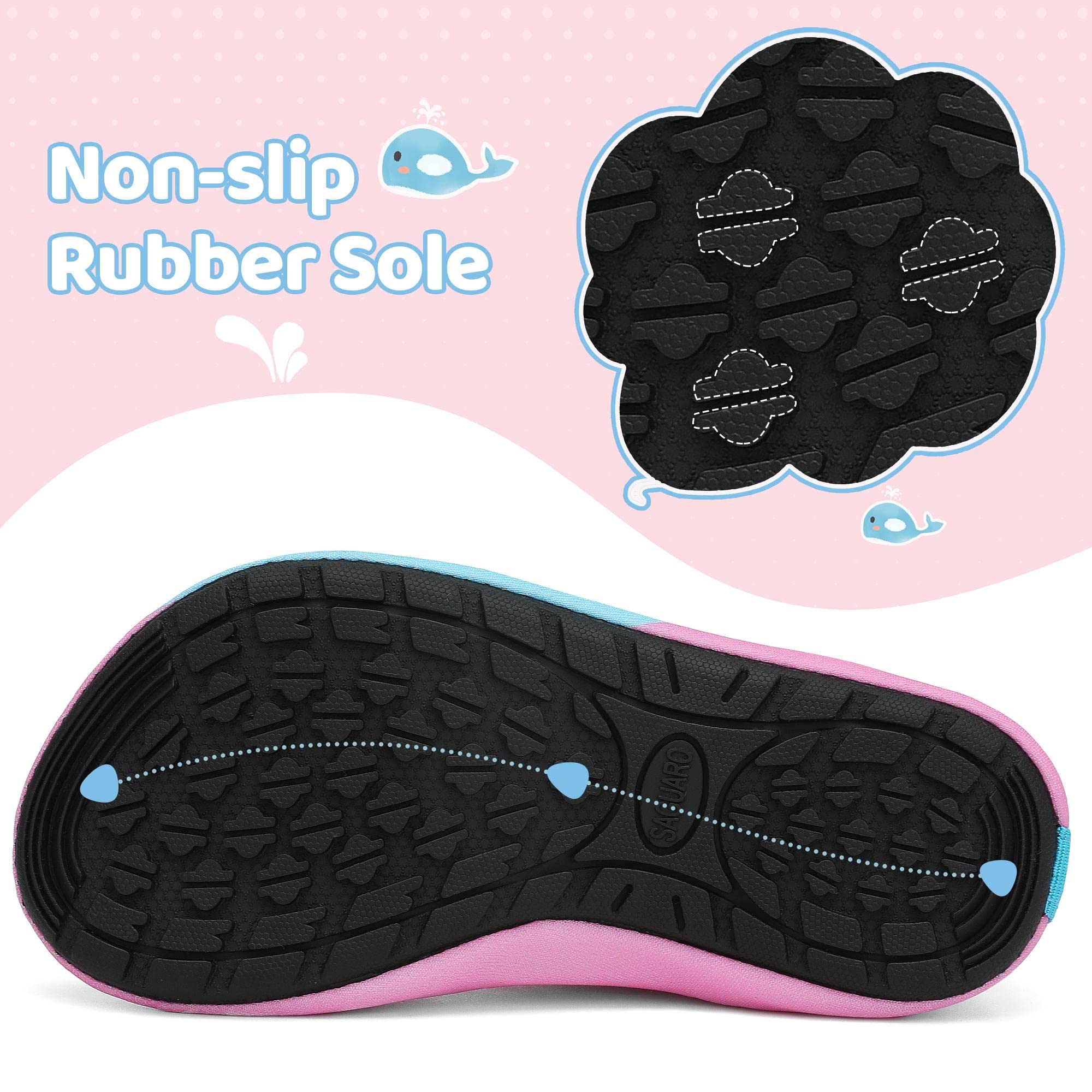 SAGUARO Bambini Ragazze Scarpe da Mare Spiaggia Scarpette da Acqua Scarpe da Immersione per Sportive Acquatici Nuotare Water Shoes