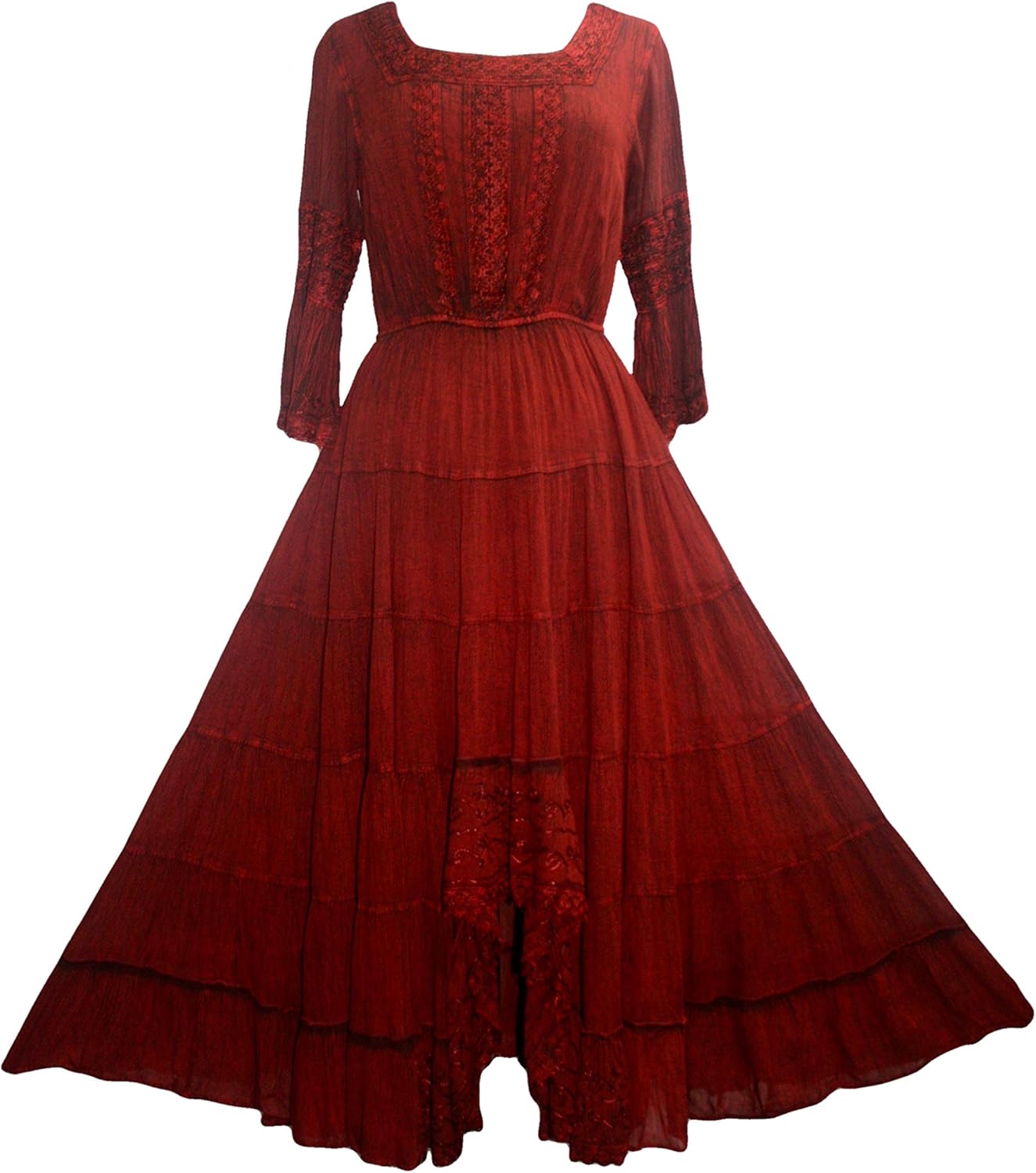 Agan Traders Women's 2026 Winter Dresses - Vintage Medieval High-Low Tiered Long Sleeve Formal Dress Gown for Women's