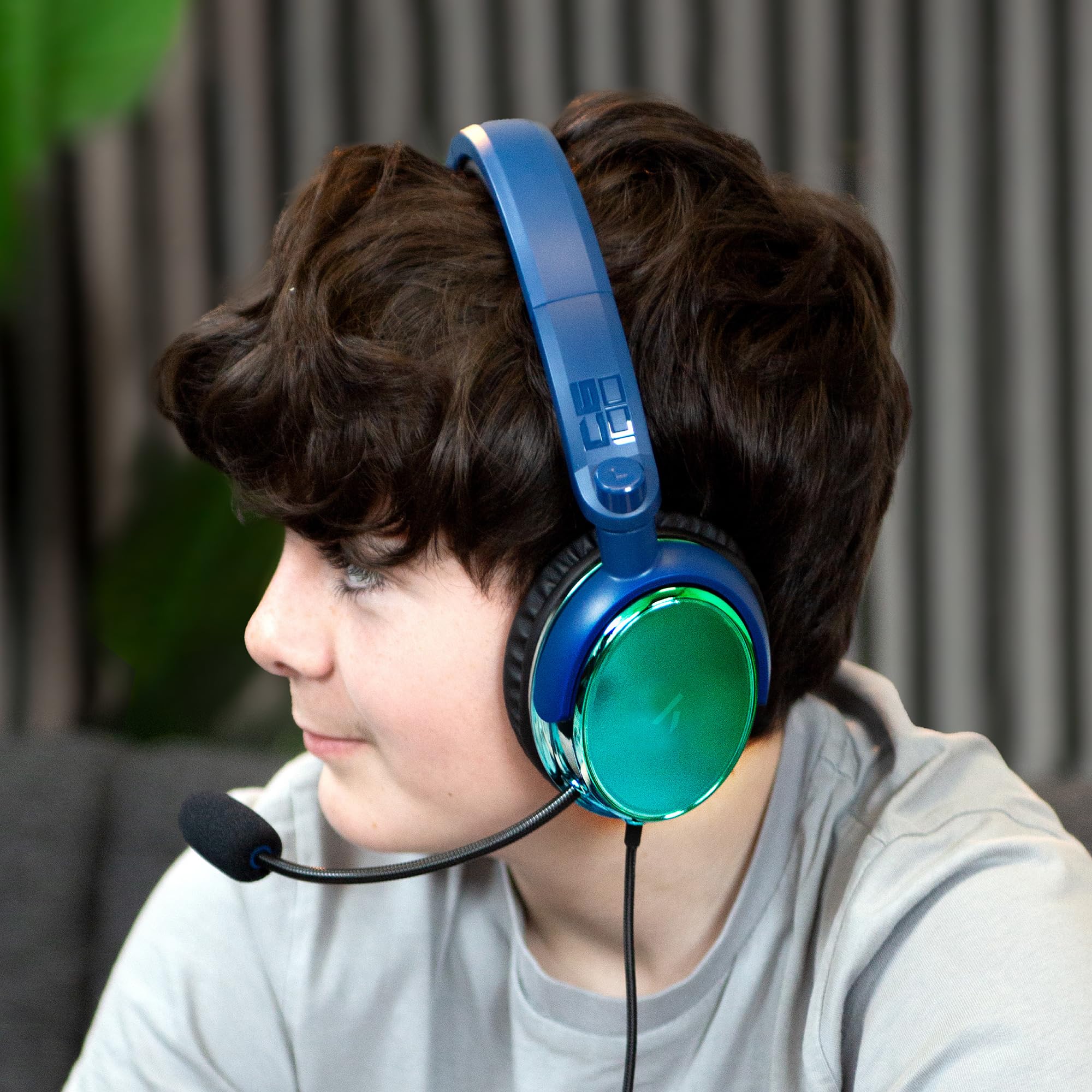 STEALTH C6-100 Gaming Headset STRIKE - Grün & Blau, Multiplattform-kompatibel mit Xbox, PS, Switch, PC, Handy und Tablet