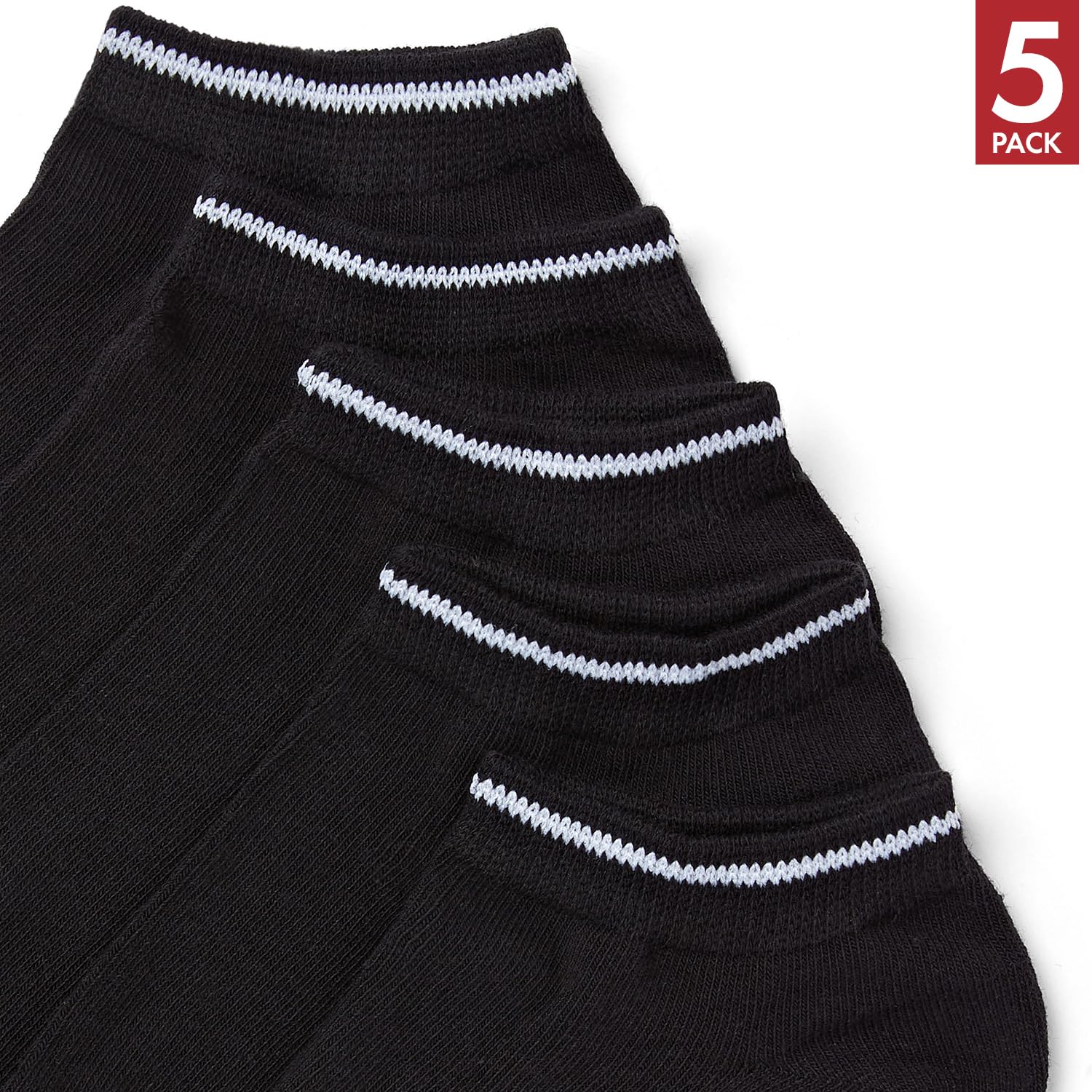 Wrangler Tennent Trainer Liner Socks (5 sztuk) męskie, Czarny/Blanco/Marga Gris, 38-42 EU