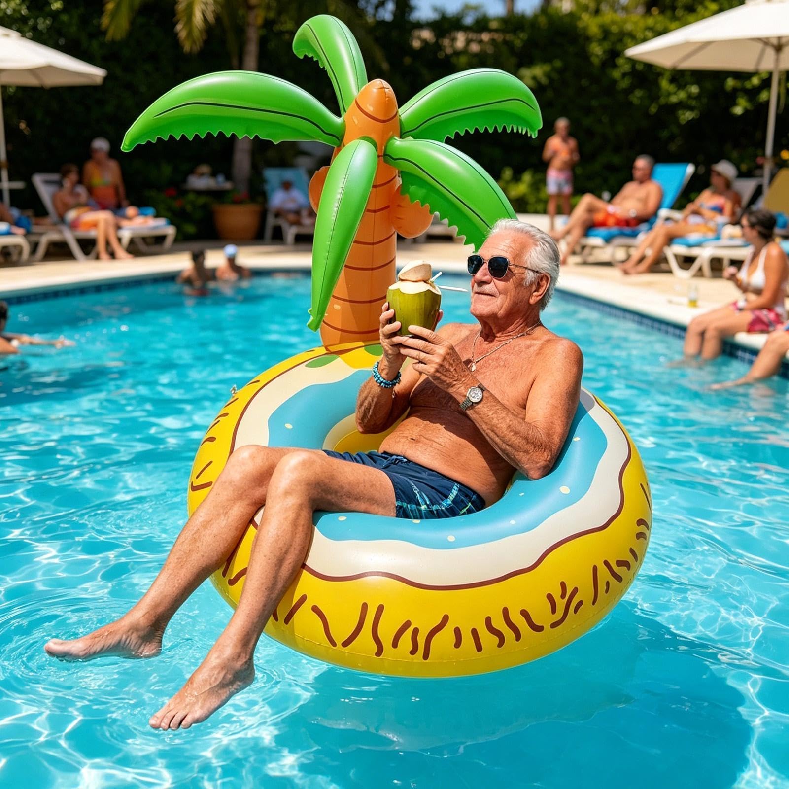Bouées Aquatiques Adultes Chaise Arbre Tropical Gonflable Résistante