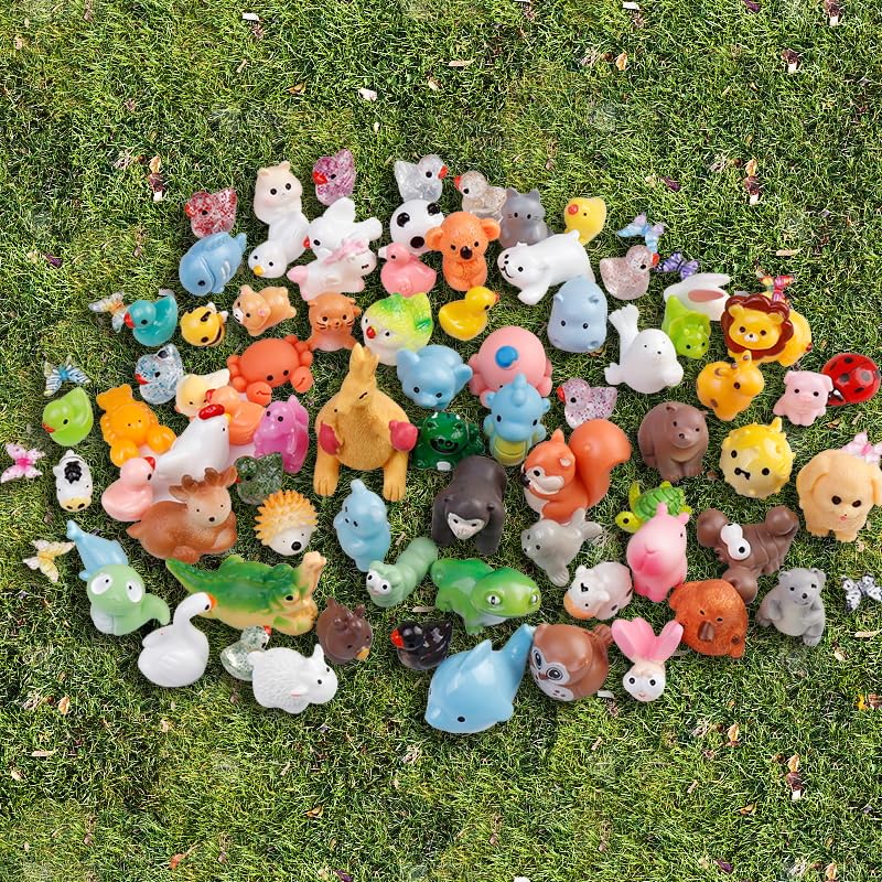 Animalia Creations AC-80MRA Mini Resin Animals Figurines, 80 Styles, Multicolor, Safe Resin & Plastic, Ideal for Crafts - 5