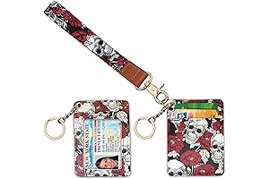 Rose Wristlet Lanyard Hand Wrist Strap Credit Card Holder
