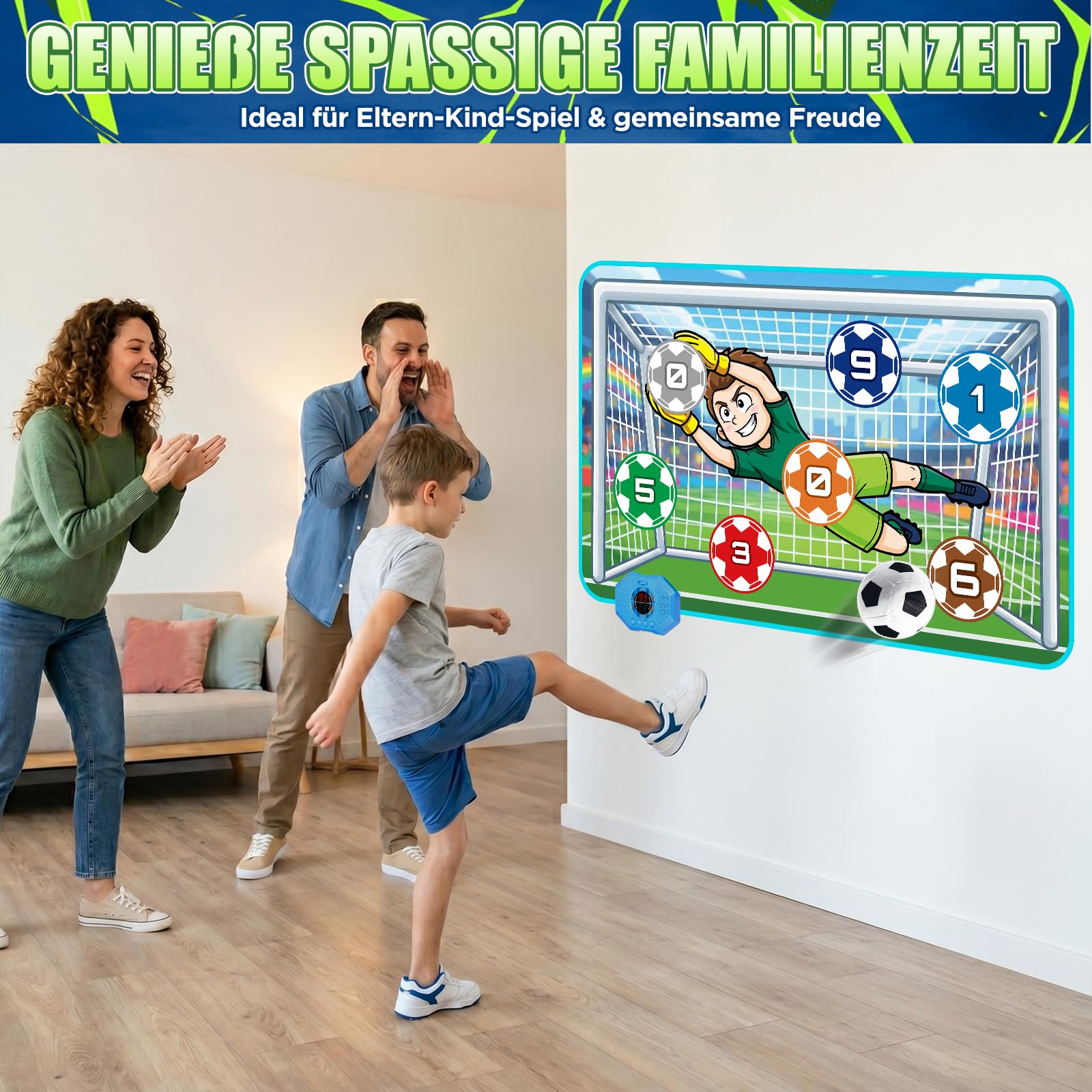 MOMUSE Fußballspielmatte, Elektronisches Punktesystem Fußballspielzeug