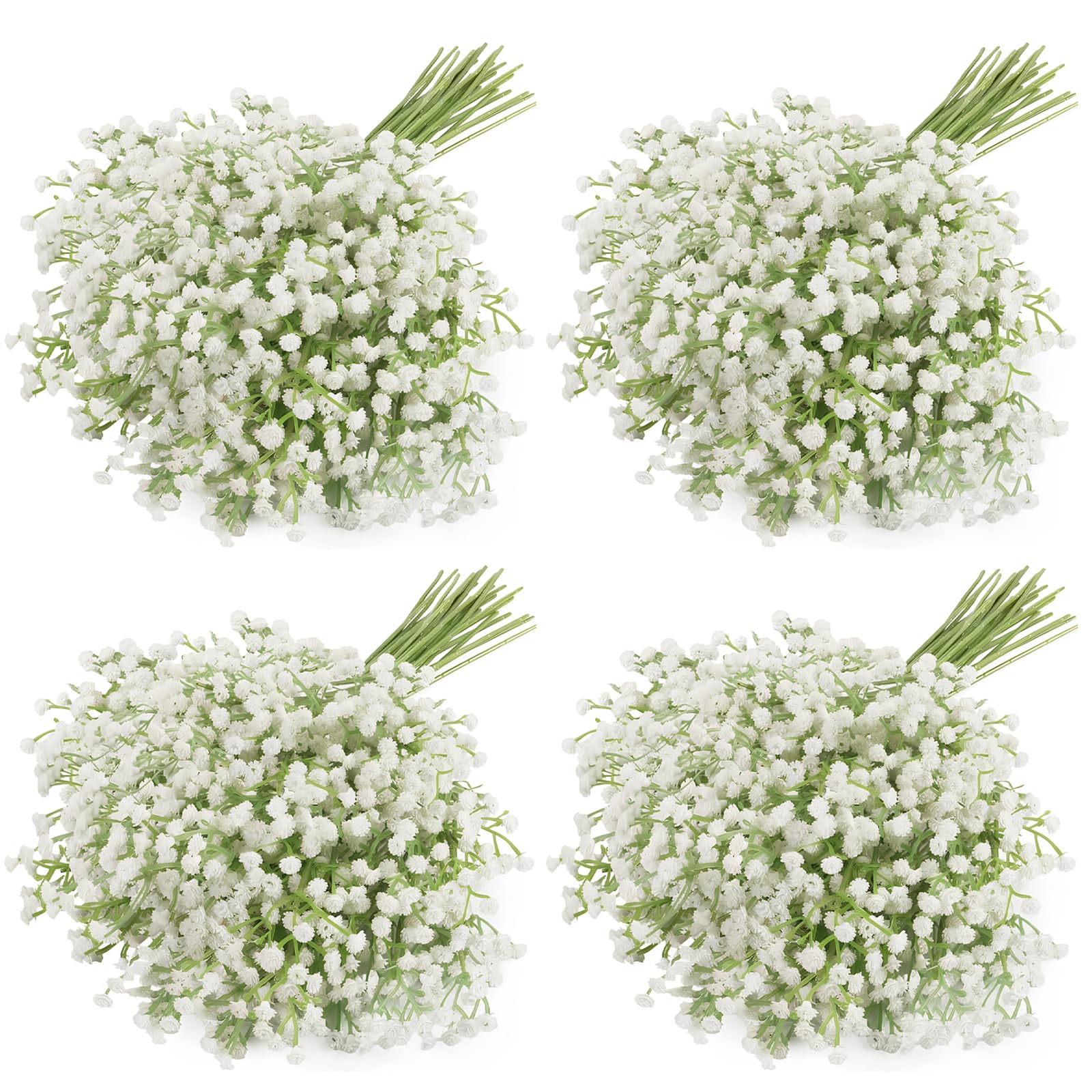 Hocklliy 50PCS Baby Breath Flowers Artificial, Gypsophila Artificial Flowers, Babys Breath Fake Flower, Small White Faux Flower for DIY Wedding Party Home Decoration