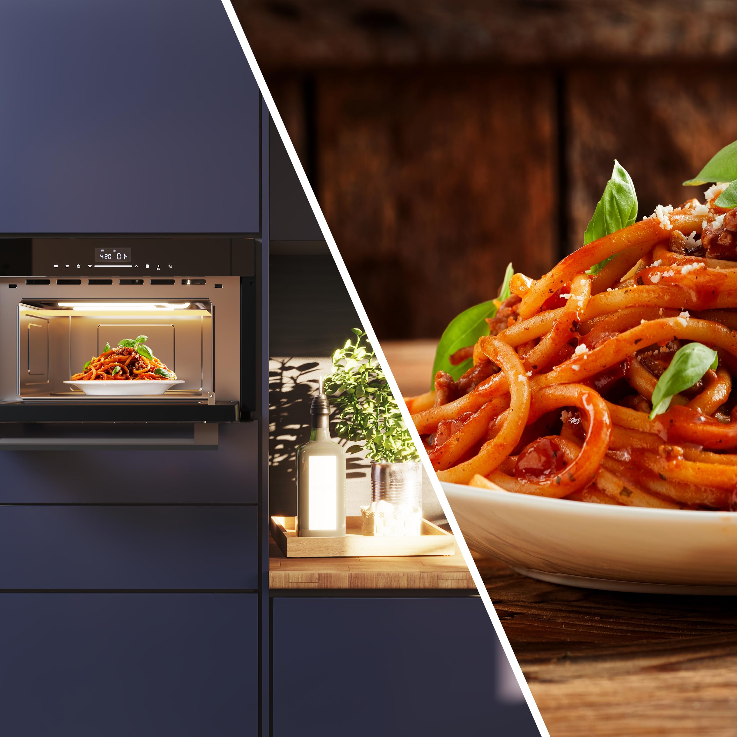 Cecotec Forno a microonde Integrabile 60 x 50 cm Bolero Hexa MWO703800 Line. 2300 W (max), 34 L, funzione microonde, convenzione, modalità griglia, defrost, menu automatico, velocità di cottura, timer