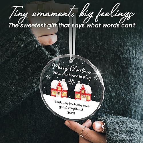 Miniatura 5 de AXIARA Regalos de vecinos para mujeres, adornos de Navidad, regalos de cumpleaños para vecinos, amigos, hola vecino, ideas divertidas de regalo para