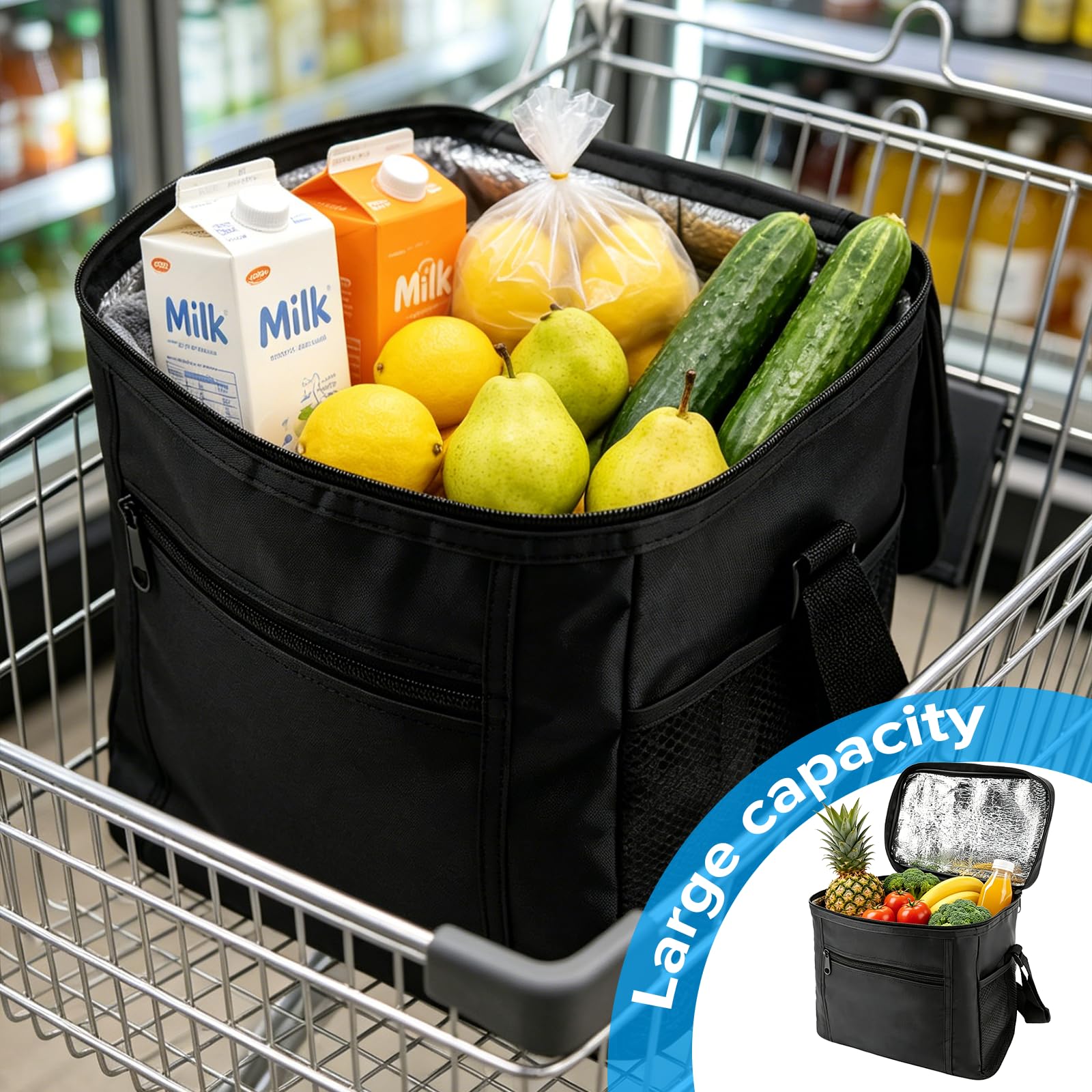 10l Kleine Kühltasche für Unterwegs Kühltasche Faltbar Thermotasche Isoliertasche Picknicktasche Picknick Tragbar Lunchtasche Cooler Bag für Picknic Outdoor Reisen Camping