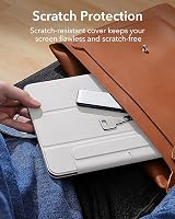 ESR iPad Pro 13 hüvely M5/M4 mágneses tartóval, vékony trifold állvánnyal, fehér - White 9